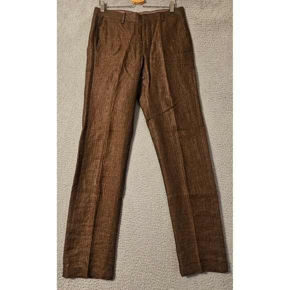 Murano Other - Murano Alex Slim Fit Pants Mens Size 32x34 Brown Baird McNutt Irish Linen